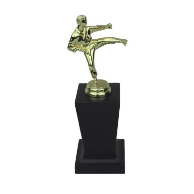 China Custom Europe Judo Martial Art Karate Figures Medals And Wrestling Trophies Customized Metal Award Taekwondo Trophy Cup for sale