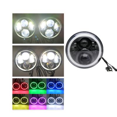 China Wholesale Hotsale Cheapest Drive Beam RGB Led 7Inch Motorcycles Die-cast Aluminum Housing Lightweight High Low Auxiliary Headlight for sale