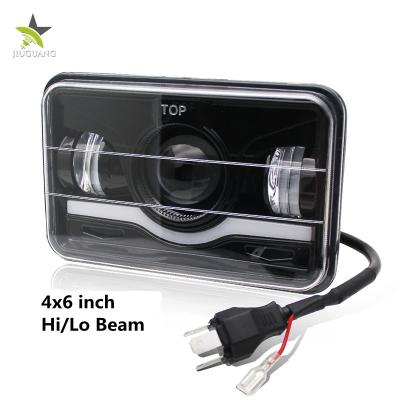 China Automobile Truck Accessories Driving Beam Truck Auto E-Mark 4x6 Led Headlight Point for sale