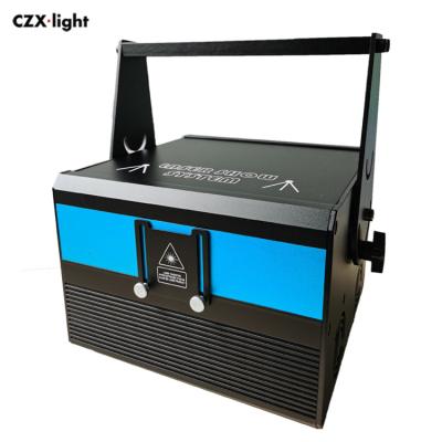 China High Power Colorful Dmx Laser Beam Effects Control 3d Animation Mini Lazer Light Projector Beam Disco 3W Lux Laser Light Ilda for sale