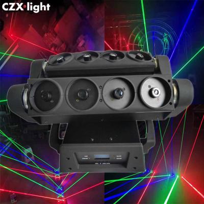 China RGB (Blue 2 4 2 Green Red) 2021 Club Laser Light Bar 8x300mw DJ RGB Laser Light 8 Laser Effect Rotation Led Spider Beam Moving Head Light for sale