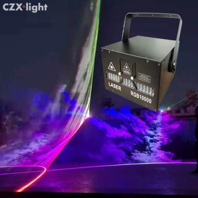 China High Brightness Commerical Promotion Using 10w RGB DJ Disco Stage Laser Light Show Equipment ILDA RGB Programmable Animation Laser Light for sale