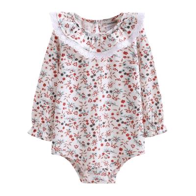 China 2022 New 100% Cotton Newborn Infant Baby Girl's Cotton Printing Comfortable Pajamas One-Piece Suit for sale