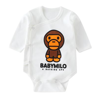 China Wholesale Custom Cotton Import Baby Overalls Toddler White Comfortable Non-Stick Knitted Crawling Suit for sale