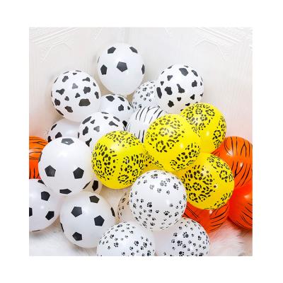 China Party Wholesale 12Inch Online Latex Dog Paw Print Blue Stripe Bubble Balloon for sale