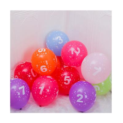 China Hot Sale Party Latex Film White Aluminum Model Digital Balloons for sale