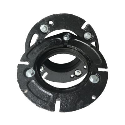 China Plumbing NO HUB Cast Iron Flange Pipe Fittings Toilet Floor Flange Tubing Pipe Flange Industrial ASTM A888 for sale