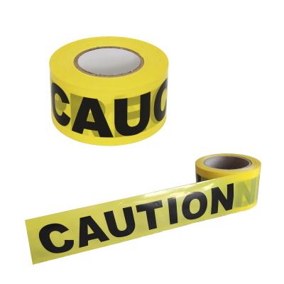 China PVC Elevated Visible Barrier Flags Yellow Caution Tape Caution Tape Esd Warning Device for sale