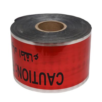 China Good Quality Aluminum Film+pe Film+opp Underground Detectable Pipes Aluminum Foil Warning Device Aluminum Foil Tape for sale