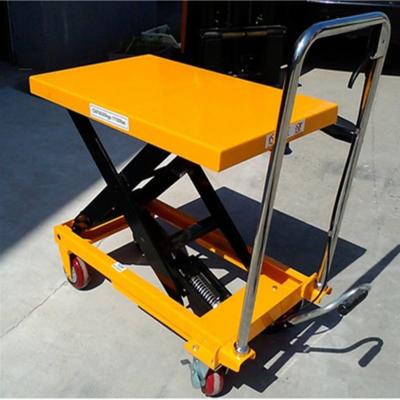 China 1kg~500Kg Mobile work table Hydraulic Manual Scissor Lift platform  2100*1230mm for sale