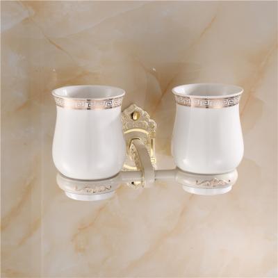 China A898-6 Wenzhou style double cup holder bathroom toothbrush viable dongyan wholesale european cup holder for sale