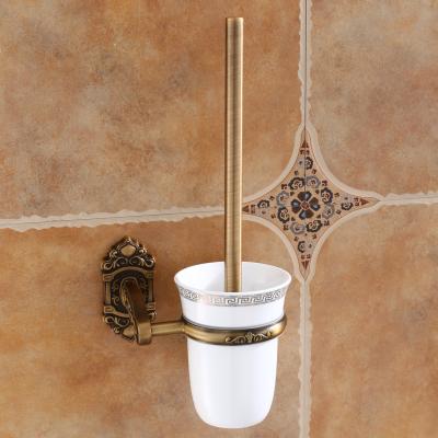 China Durable Moisture Proof Wall Mounted Antique Toilet Cup Holder Toilet Brush Holder Bathroom Accessories Modern New Design for sale