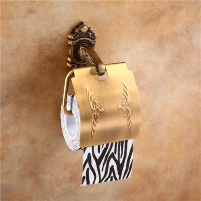 China Wholesale Modern Bathroom Accessories Roll Holder Wall Mounted European High End Hotel Antique Toilet Paper Holder for sale