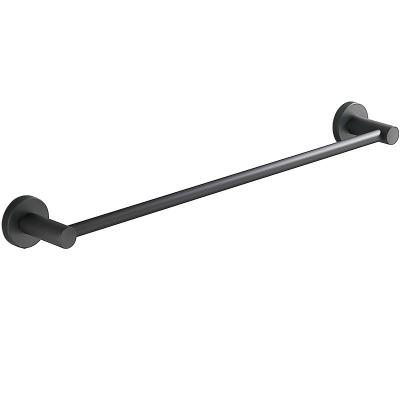 China Modern Wholesale Black Towel Rack 30-60cm Hotel Bathroom Wall Mounted Single Towel Rack Single Bar for sale