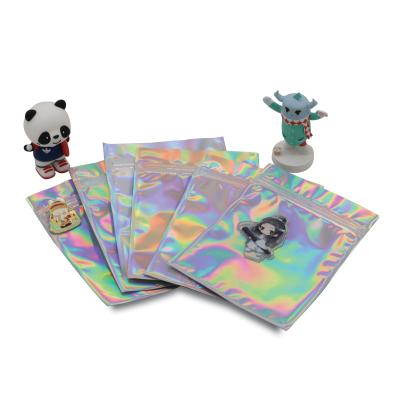 China Recyclable Holographic Clear Hologram Anime Pouches Plastic Toy Bag Ziplock Packaging For Anime Products en venta