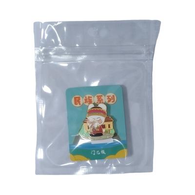 China 120*135mm High Recyclable Transparent Badges Pins Bag In Stock Zipper Lock Plastic Bag en venta