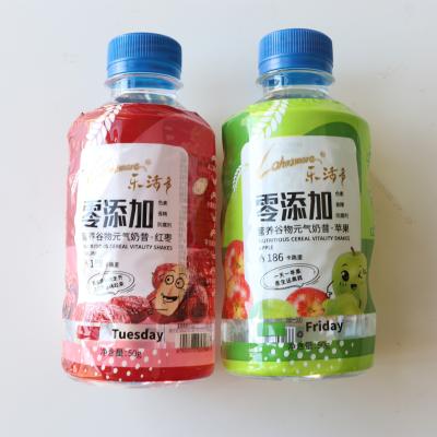 China Waterproof Custom Label Printing Custom PVC Shrink Film Labels For Beverage Plastic Bottle Juice Bottle for sale