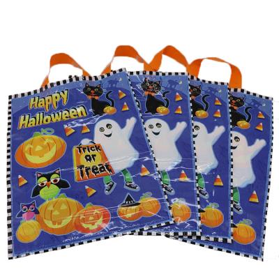 China Recyclable Wholesale Custom Size High Quality Logo Printing Standard Size Plastic Christmas Gifts Shopping Bag With Handle for sale