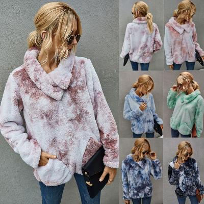 China Soft And Warm Tieye Hoodie Women Plush Coat Women Faux Fur for sale