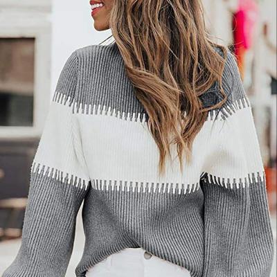 China 2020 Anti-wrinkle high neck fashion sweater turtle neck cardigans ladies knit sweater women's sweaters for sale