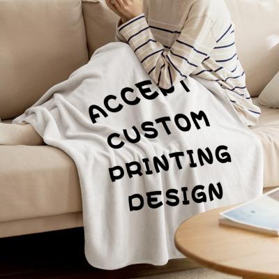 China Good Quality PORTABLE Custom Logo Cheap Blankets Shear Blanket Soft Warm Anti-pilling 100% Polyester Low MOQ for sale