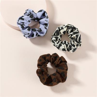 China Europe thick fabric fast delivery leopard scrunchie hair scrunchies for hair for sale