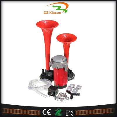 China New ABS Car Truck Train Air Horn 12V 135 Super Loud DB Trumpet Dual And Full Kit Red Car Styling Auto Accessories for sale