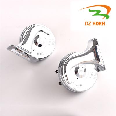 China 12v 24v DC Vehicle Emark EMC Approval 12v 24v Black Chrome Auto Horn for sale