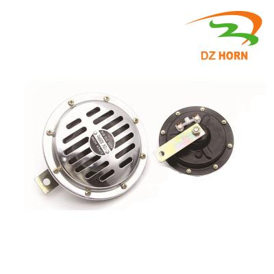 China Electric Car Audio System 12v 24v Chrome Disc Horn For Auto Car for sale