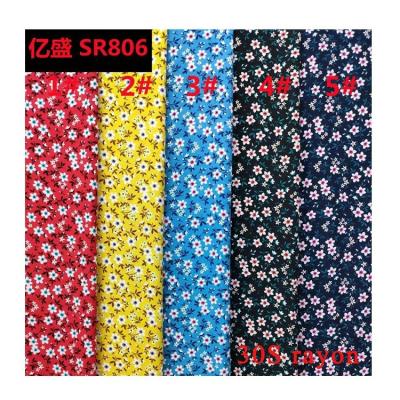 China Factory Wholesale Organic Hot Sale Fabric 100% Rayon Floral Rayon Printed Fabric For New Dresses Tender for sale