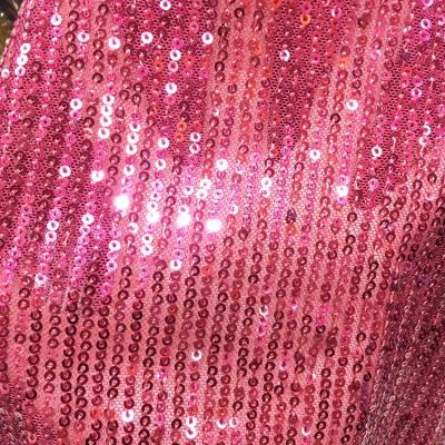 China Wholesale elastic shiny sequin embroidery lace fabric factory elastic shiny lace fabric for wedding for sale