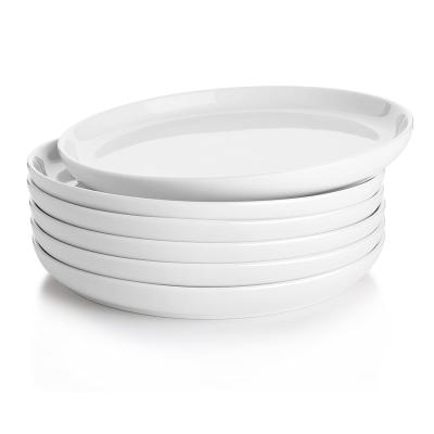 China 7.4 inch White Round Ceramic Porcelain Dessert Salad Bowls for sale