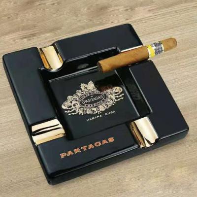 China Mini Square Porcelain RTS Ashtray 13cm x13cm for Cigar and Cigarette with Non Slip for Indoor and Outdoor for sale