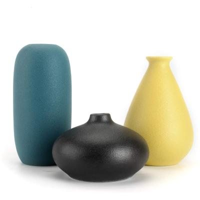 China Small American Style Ceramic Decorative Vase Decorative Set of 3 for sale