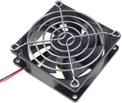 China Home Appliance 80mm x 80mm x 25mm 8025 12V 24v DC Brushless Fan with Protective Net Cover for sale