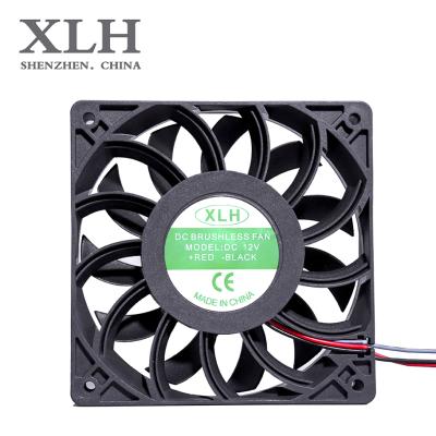 China Exhaust Ventilation 120x120x25mm 12025 DC 12v 24v Waterproof Axial Fan 120mm Supercharging and Large Air Volume Ball Bearing Fan for sale