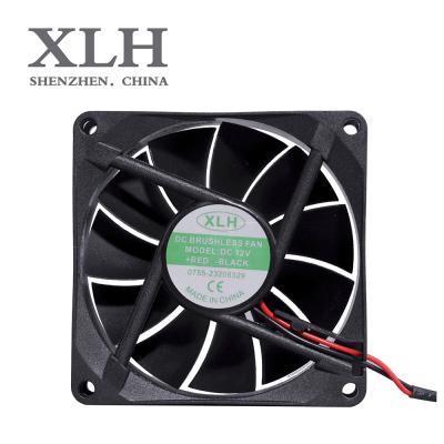 China China Electronic Product Factory 8025 Big 12v 24v 8cm Air Volume 80x80x25 Large 12v 24v 8cm OEM ODM Flame Retardant Material Plastic Fan for sale