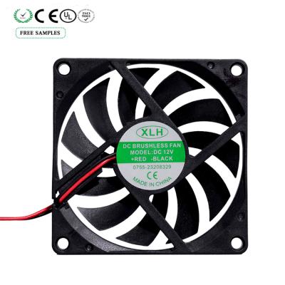 China Electronic Product 80mm Inch 8010 12V 5V 24V 48V DC 80x80x10mm Axial Flow Brushless Super Thin Fan for sale