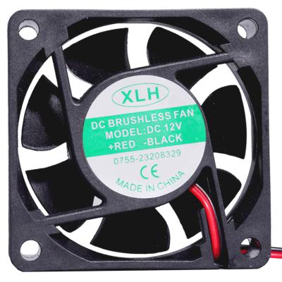 China Home Appliance Factory Cheap Supply XLH 60mm Mini DC 6025 100% Cooper Motor Black Cooling Axial Fan for sale