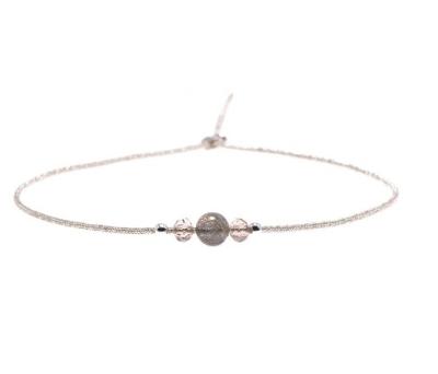 China FASHIONABLE Handmade Crystal 925 Sterling Silver Beads String Bracelet from Moonstoe for sale