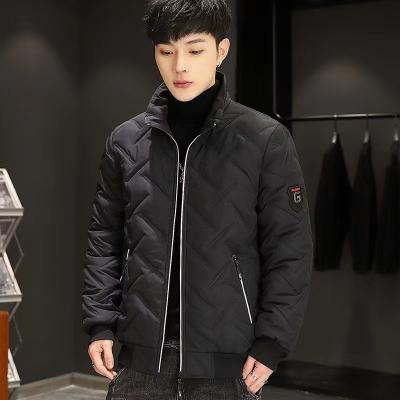 China D.Customized Anti-wrinkle Winter Clothes Men's Stand Collar Cotton Padded Soft Jacket Clothes Thickened Cotton Padded Warm Solid Color for sale