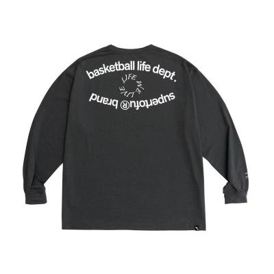 China Hip-hop fashion brand long sleeved QUICK-DRY basketball T-shirt men with loose T-shirt tops in spring and autumn for sale