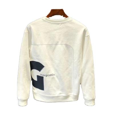 China Autumn Men's Anti-pilling Sweater Men's Loose Casual Print Long Sleeve Thin Round White Letter Top Sweater for sale