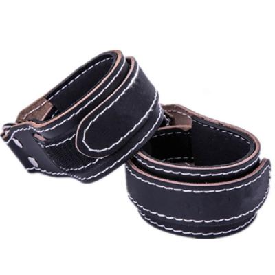 China Polyester+ Neoprene Fitness Ankle Slaps Leather Ankle Straps For Cable Machines for sale