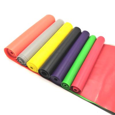 China Pilates Yoga Latex Thera Resistance Band 100% Flat Elastic Long Stretch Exercise for sale