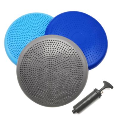 China PVC inflated exercise stability shimmy cushion balance disc with pump pad for sale