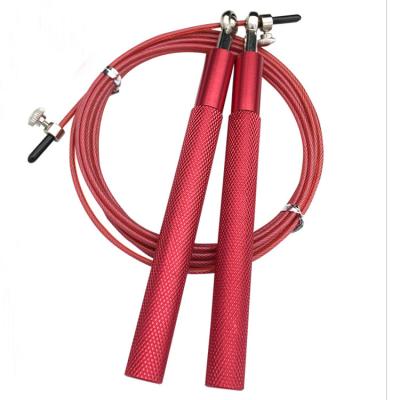 China Aluminum Wire+ Aluminiun Steel Handle Speed ​​Adjustable Jump Rope With Slim Handles for sale