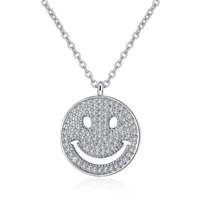 China Fashion Micro-Set Up-to-date Smiley Face Stainless Steel Stainless Steel Pendant Jewelry s925 for sale