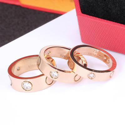 China CLASSIC paragraph female classic ring European and American fashion stainless steel jewelry for sale