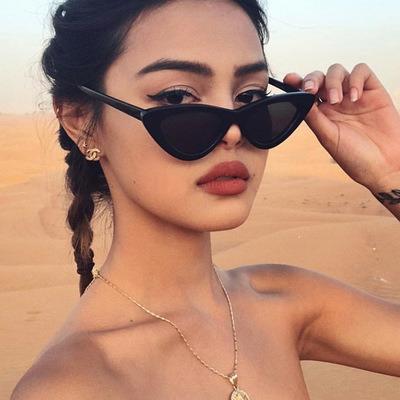 China Cheap Price Retro Vintage Brand Designer Cat Eye Sunglasses Low Floor Women for sale